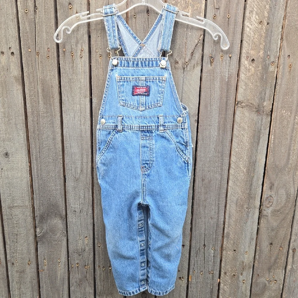 Old Navy Vintage Classic Light Blue Denim Overalls